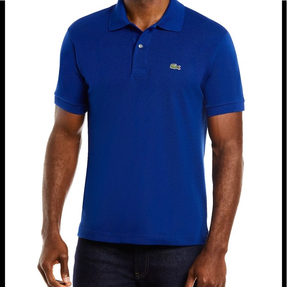 royal blue lacoste polo shirt